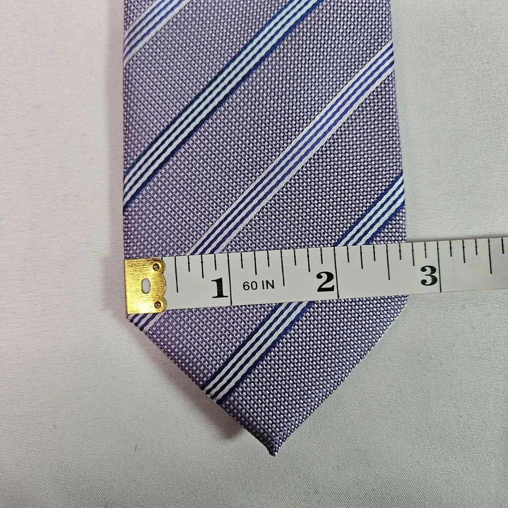 F&F Men Tie Purple Stripes 2.75